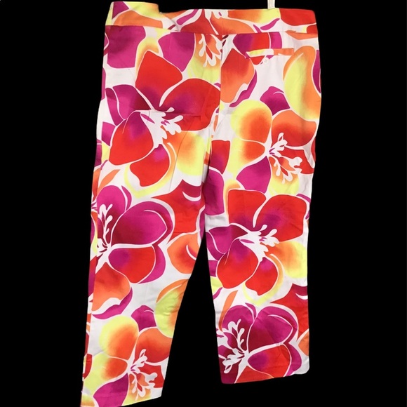 New York & Co Floral Pants , Sz 14 - Picture 2 of 4